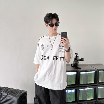 【現貨】立體車邊賽車風短T8