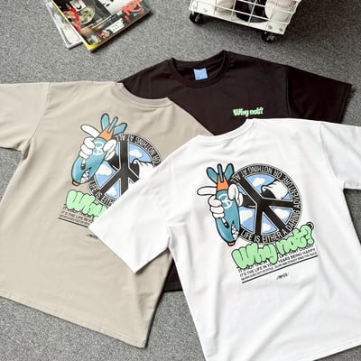 【現貨】Why not 和平標炸彈印花短T9