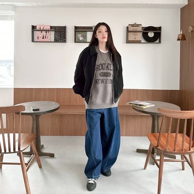 【現貨】斜紋布廓形鋪棉外套5