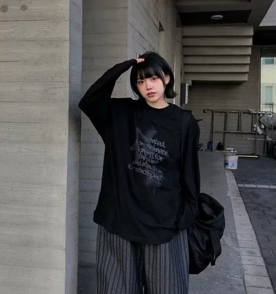 【現貨】美式星星塗鴉字母純棉長T3