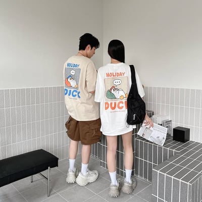 【現貨】懶散鴨手繪感短T6