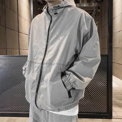 【騎車現貨必備】尼龍反車線連帽外套1