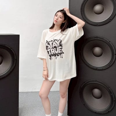 【現貨】STAY TRUE 噴漆華夫格印花短T10