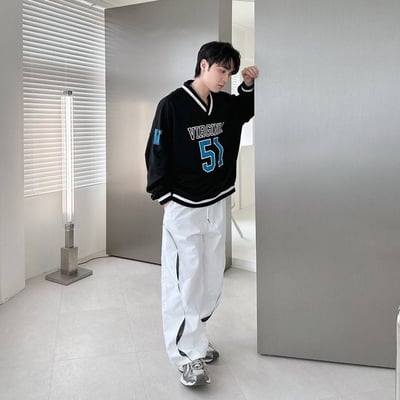 【現貨】VIRGINIA 51 V領撞色棒球大學T7