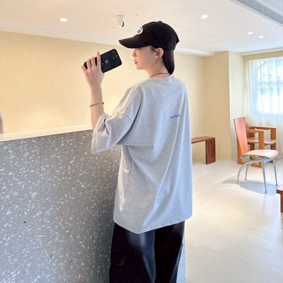 【現貨】aurocean斑駁字印花短T5