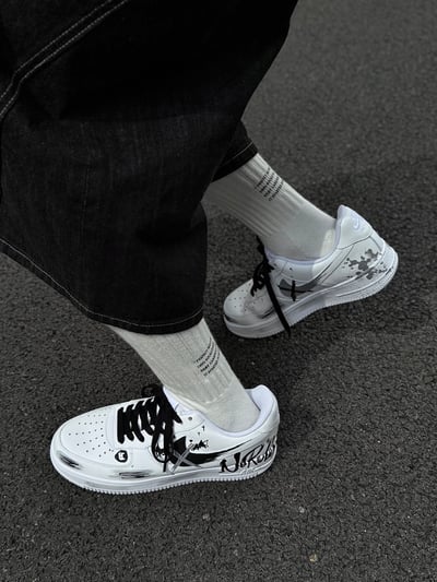 【訂製款】Nike Air Force 1 黑白塗鴉4