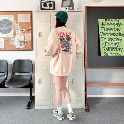 【現貨】日文零食刺繡印花大學T10