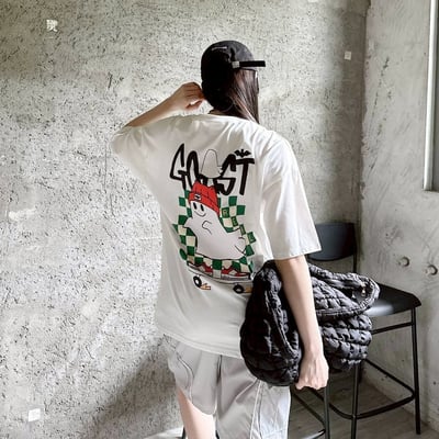 【現貨】GOAST棋盤格滑板幽靈印花短T10