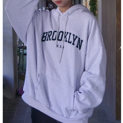 【現貨】BROOKLYN刺繡刷毛帽T3