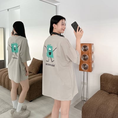 【四色同步隊服首選】手繪塗鴉印花短T12