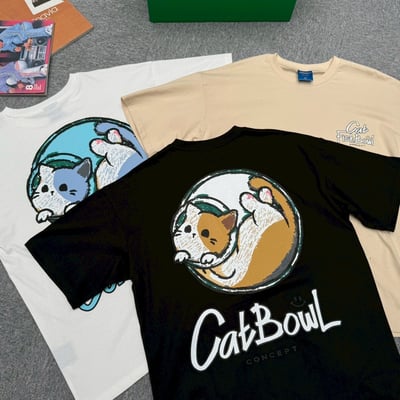 【現貨】CAT BOWL貓咪水缸印花短T11