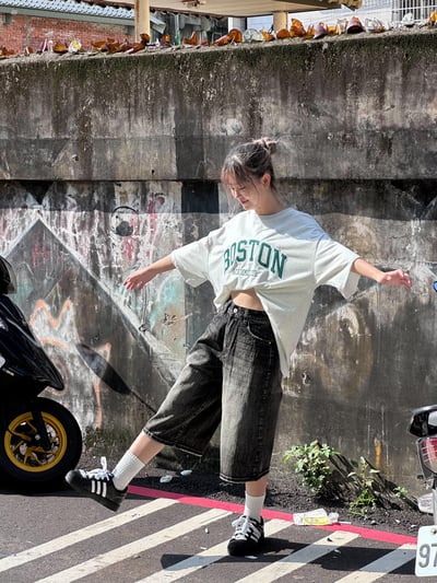 【現貨】直刷紋七分褲7