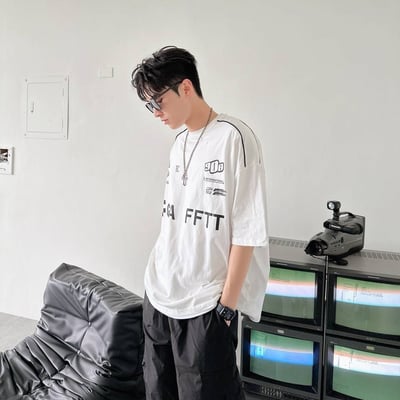 【現貨】立體車邊賽車風短T7