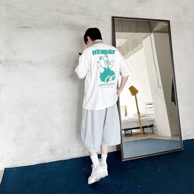 【現貨】NEWDAY吊帶小熊印花短T3