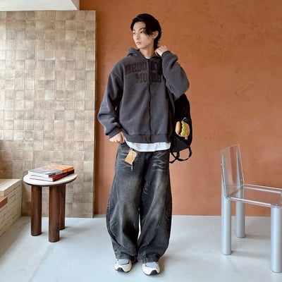 【現貨】BROOKLYN MOBB毛巾繡內絨毛外套4