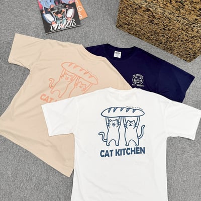 【現貨】CAT KITCHEN貓咪麵包印花短T12