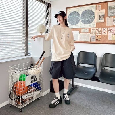 【現貨】HAPPINESS潑漆笑臉印花短T10