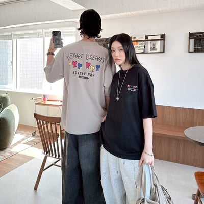 【現貨】HEART DREAMS三色愛心人印花短T12