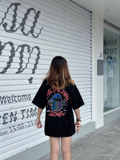 【現貨】反光炫彩墨鏡幽靈短T5