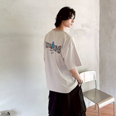 【現貨】WATER BOOM炸彈藍精靈印花短T3