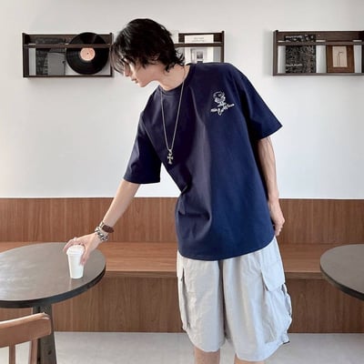 【現貨】join THE Carbs CLUB抽菸爆米花印花短T10