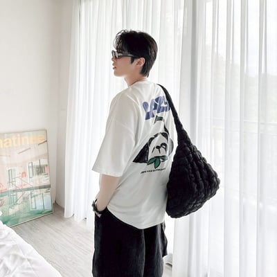 【現貨】LAZY 懶散熊貓塗鴉印花短T7