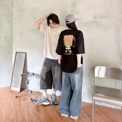 【現貨】slow down蒙面紙袋男孩印花短T2