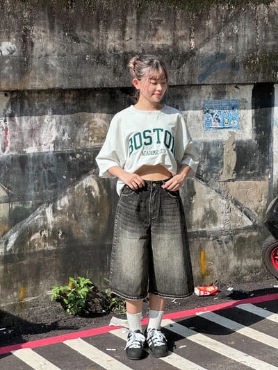 【現貨】直刷紋七分褲4