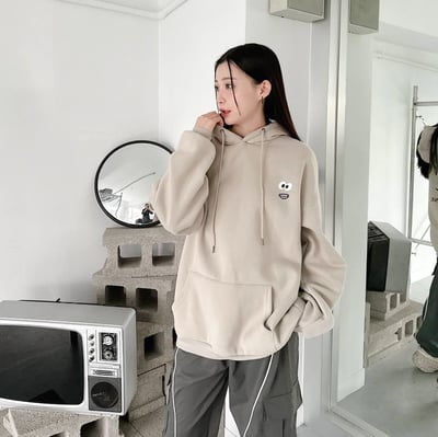 【四色圖案不同!!隊服首選】手繪感心情表情帽T3