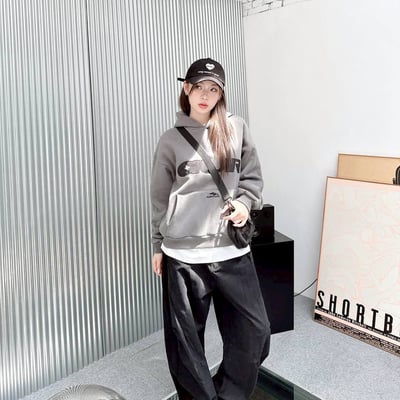 【現貨】AUR刺繡短寬版型帽T7