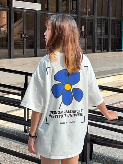 【現貨】刺繡對焦框花朵印花短T7