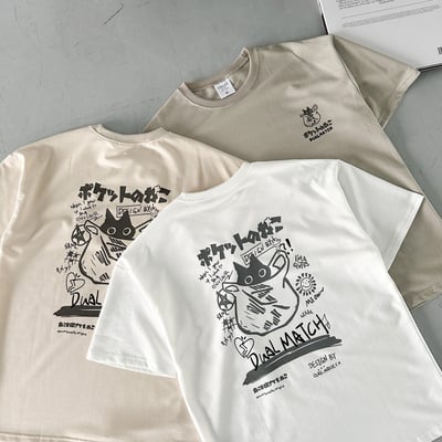 【貓咪控看這裡!現貨】提袋精靈貓短T8