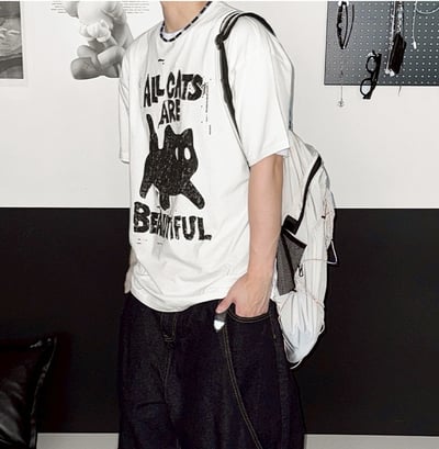 【現貨】QQ趣味小貓短T2