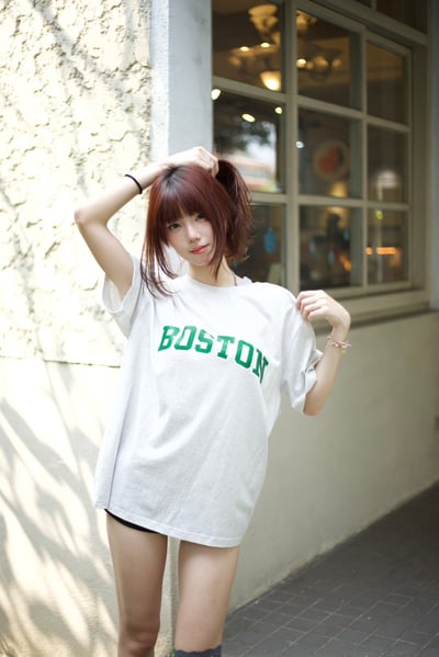 【校園風必備!!現貨速發】BOSTON印花短T2