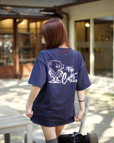 【現貨】join THE Carbs CLUB抽菸爆米花印花短T2