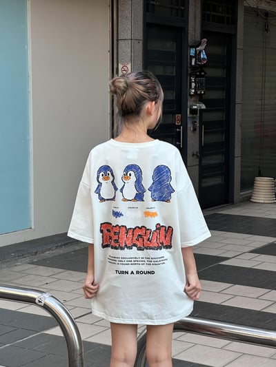 【現貨】PENGuiN塗鴉企鵝印花短T5