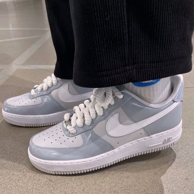 【現貨】Nike Air Force 1 07 LV8 AF1 漆皮冷灰 麻繩鞋帶｜HV9405-0014