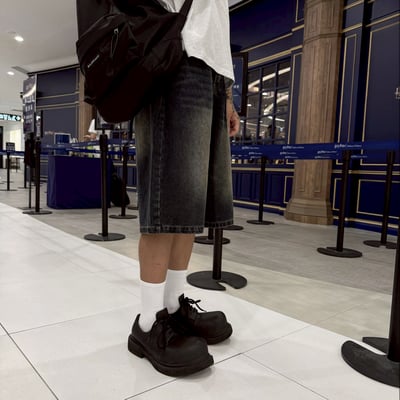 【現貨】韓式街頭水洗完美版型七分牛仔褲3