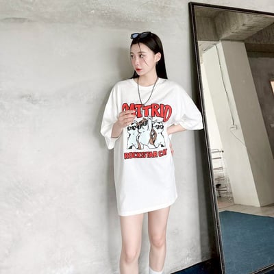 【現貨】CATTRIO 搖滾墨鏡貓印花短T3