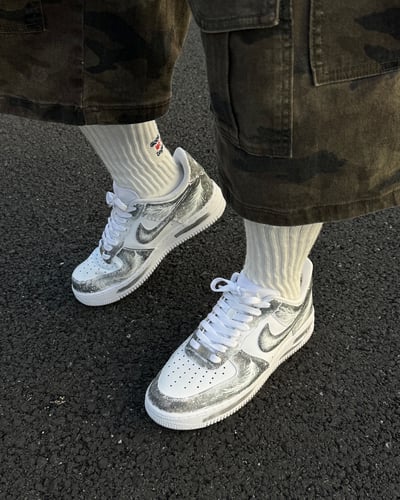 【訂製款】Nike Air Force 1 光翼灰痕3