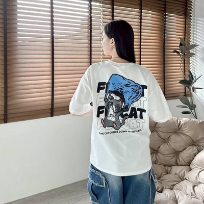 【現貨】FLYCAT袋子貓塗鴉短T4
