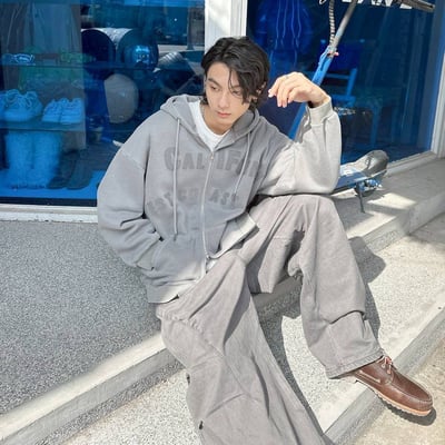 【現貨】CALIFORNIA 貼布雙鍊連帽外套7