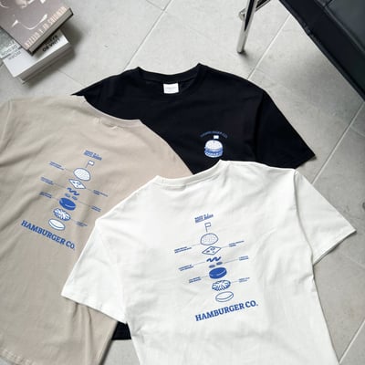 【現貨】漢堡分解印花短T1