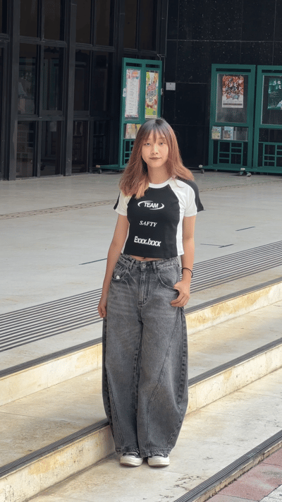 【現貨】美式撞色賽車風短版T3