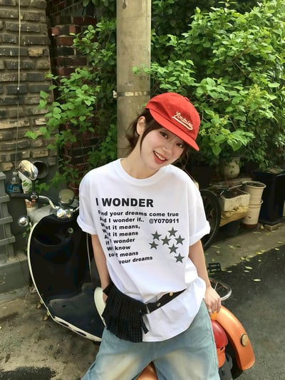 【現貨】韓系字母印花星星圖案短T3