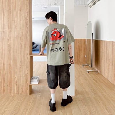 【SORONA® 涼感現貨】TAKOYAKI日文章魚師傅印花短T8