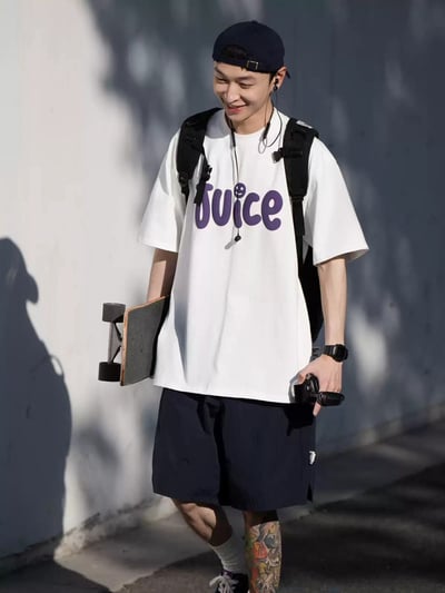 【現貨】JUICE笑臉印花短T4