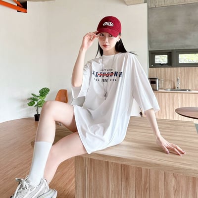 【SORONA® 涼感現貨】California 1982立體字印花短T4