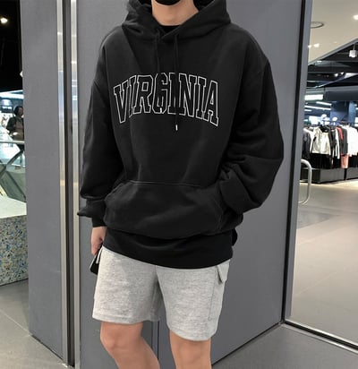 【現貨】美式簡約VIRGINIA牛奶絨帽T5