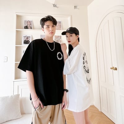 【現貨】環狀煙霧字母短T6